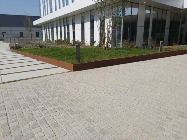 costières métal en corten Licce - projet Campus Condorcet