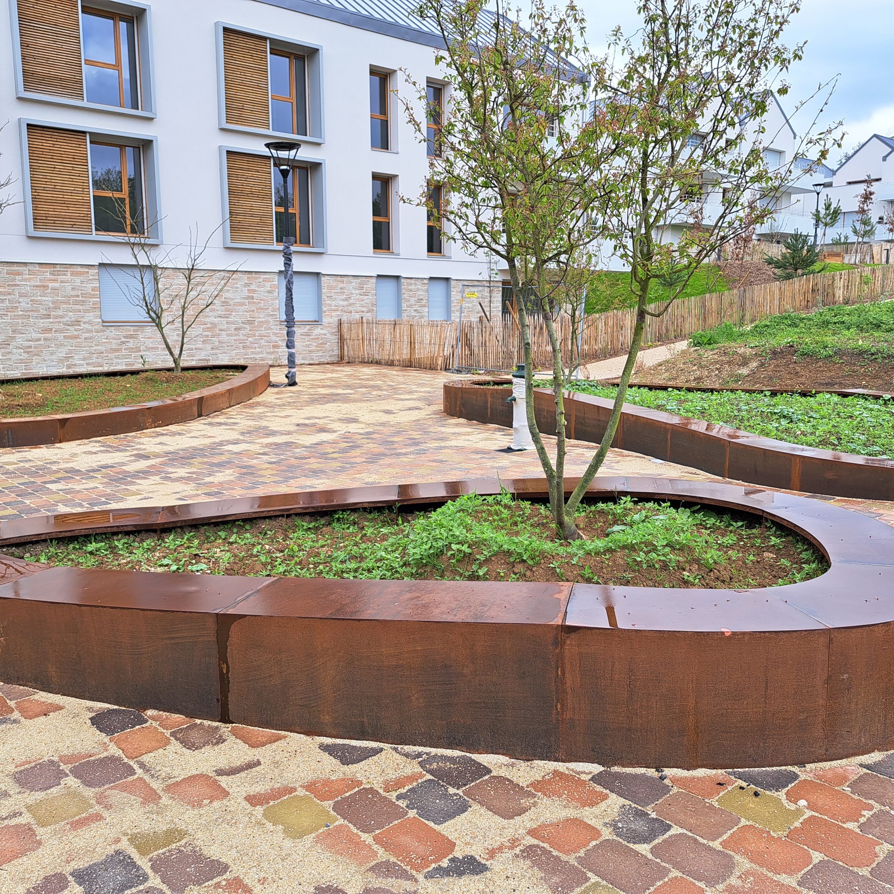 Jardinières corten - projet Magny-le-hongre