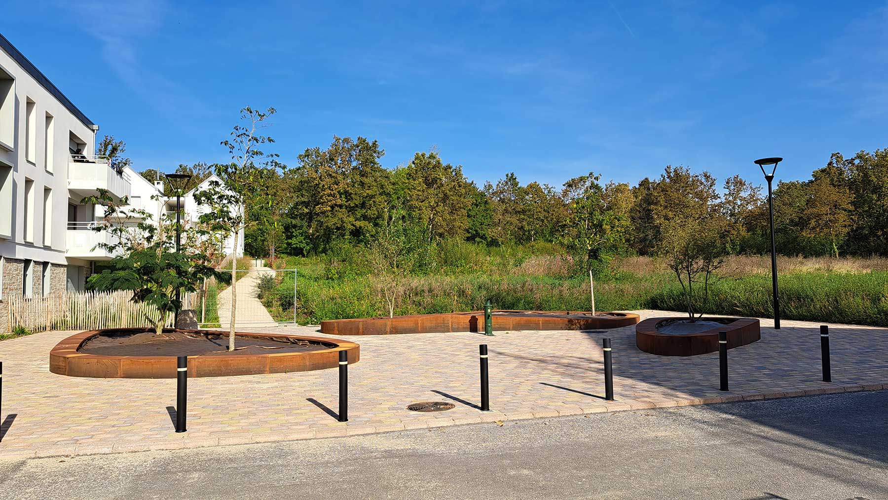 Jardinières corten - projet Magny-le-hongre