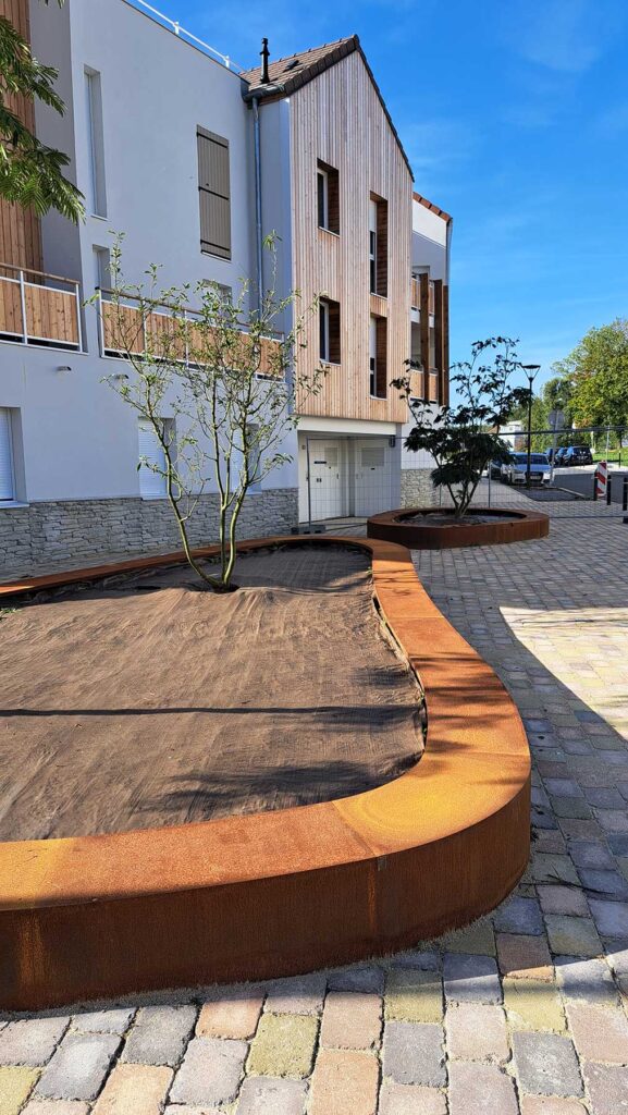 Jardinières corten - projet Magny-le-hongre