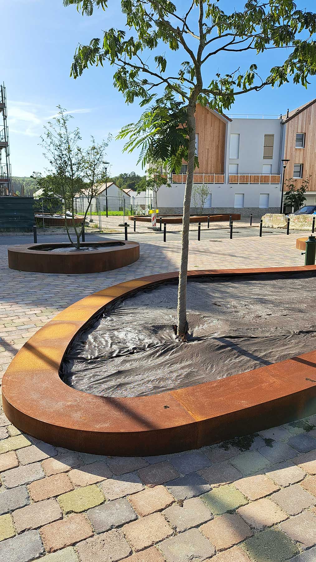 Jardinières corten - projet Magny-le-hongre