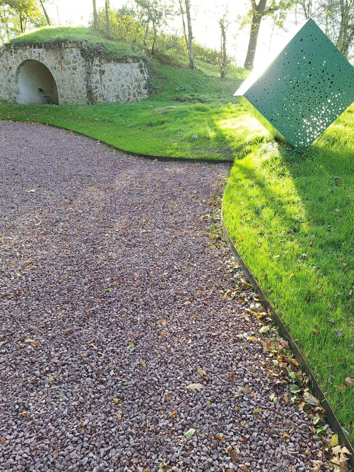 Voliges en acier corten de fabrication Licce au Mont-Valérien