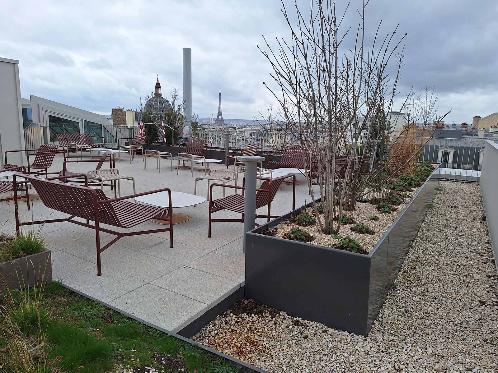 Jardinières sur mesure en acier thermolaqué de fabrication Licce