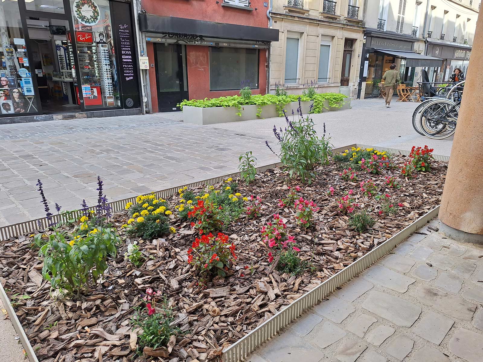 voliges en acier thermolaqué pour le projet Pré-Saint-Gervais